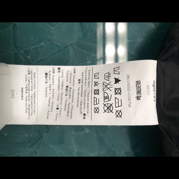 Valentino Red , black flocking over pale  pink and and  black skirt - Picture 7 of 7